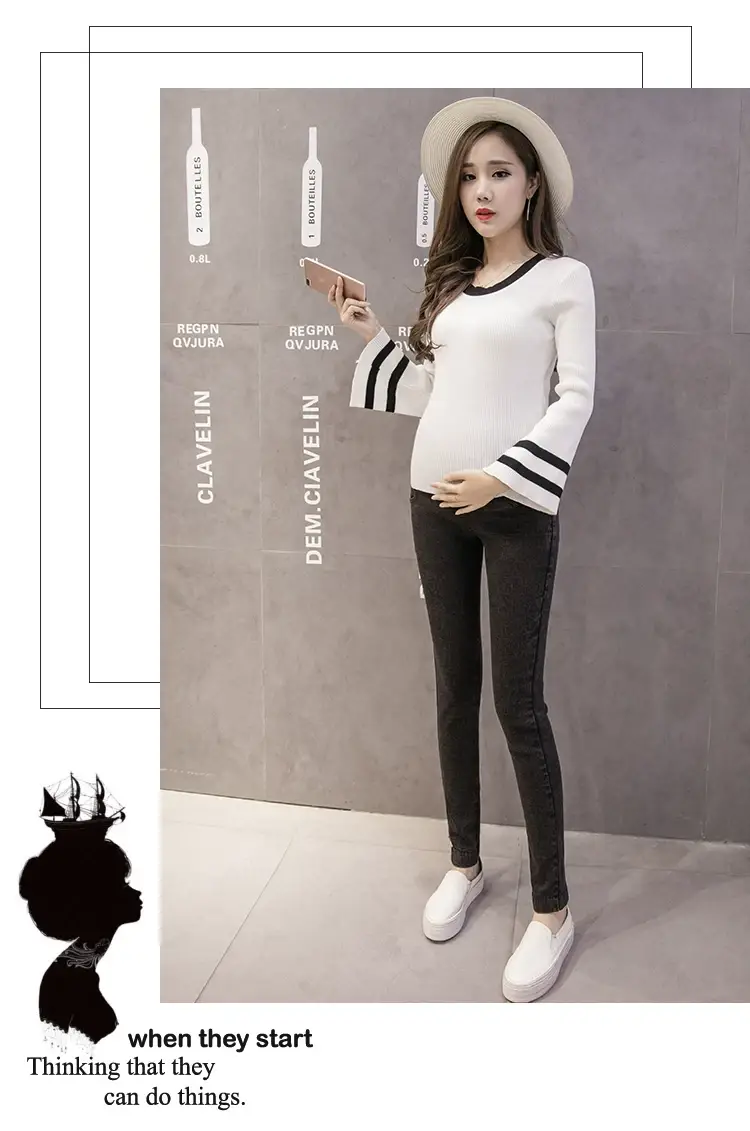 Maternity Black Slim Fit Elastic Leggings No Sagging — feature 9