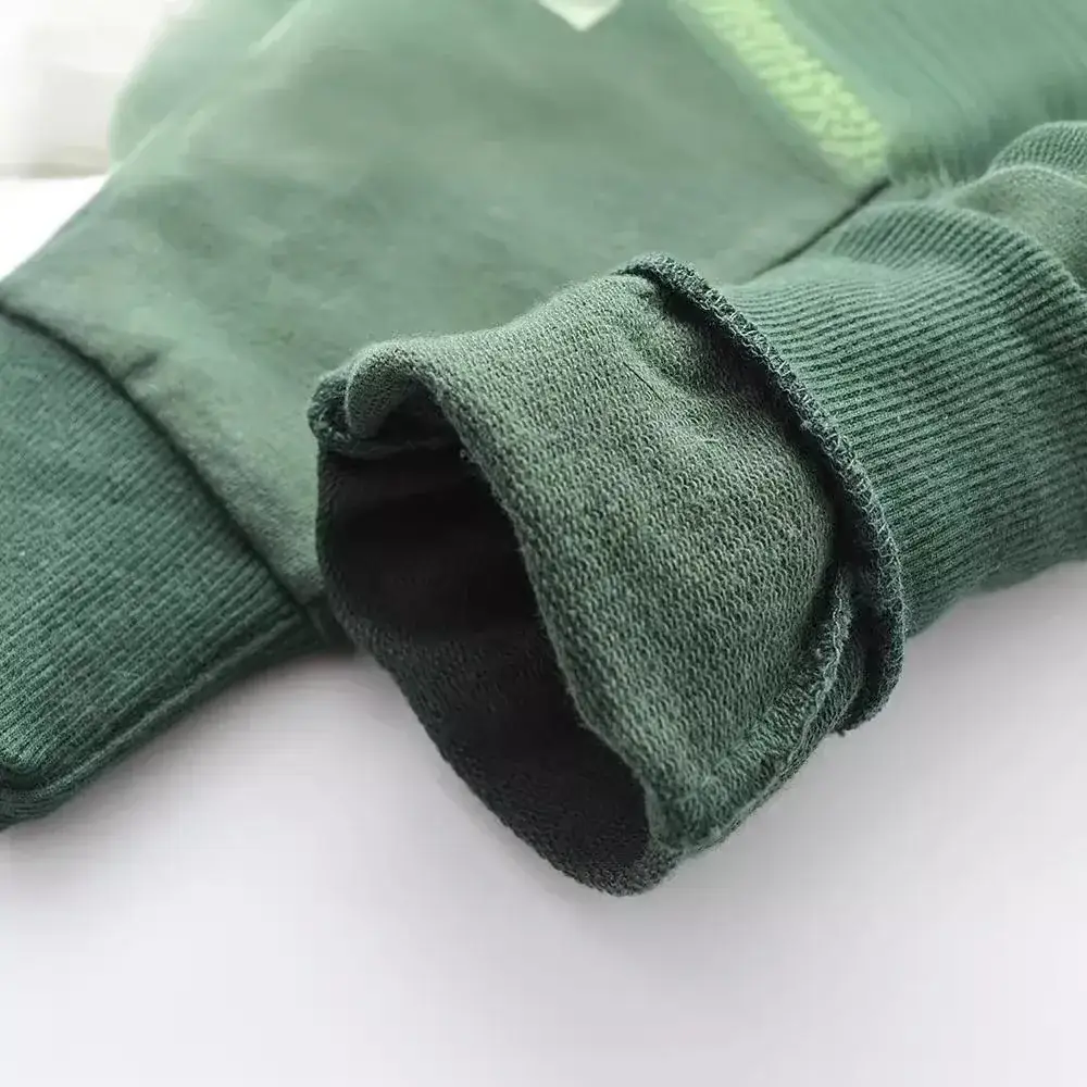 Boys Knitted Cartoon Trousers Green Autumn - Image 4