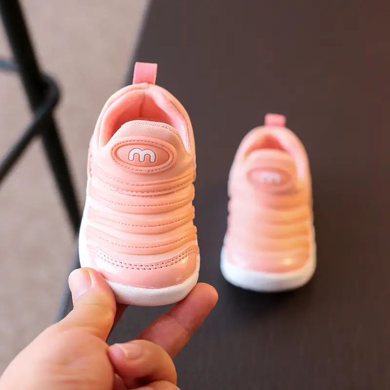 Pink Soft Baby Caterpillar Shoes for Boys Girls