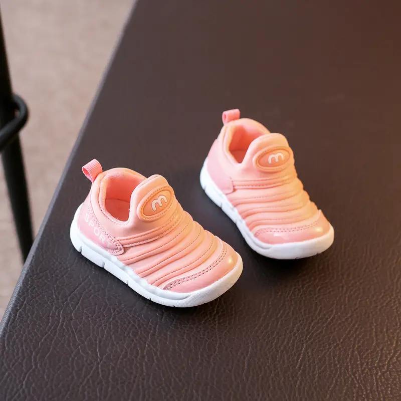 Pink Soft Baby Caterpillar Shoes for Boys Girls