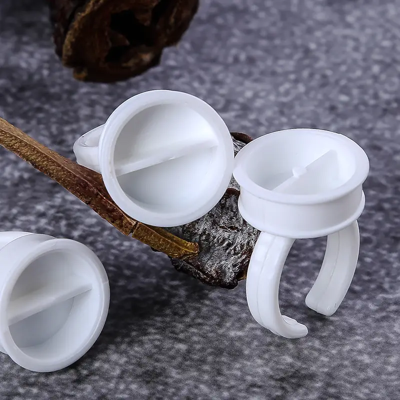 100 Bags of White Plastic Ring Glue Cups - Image 4