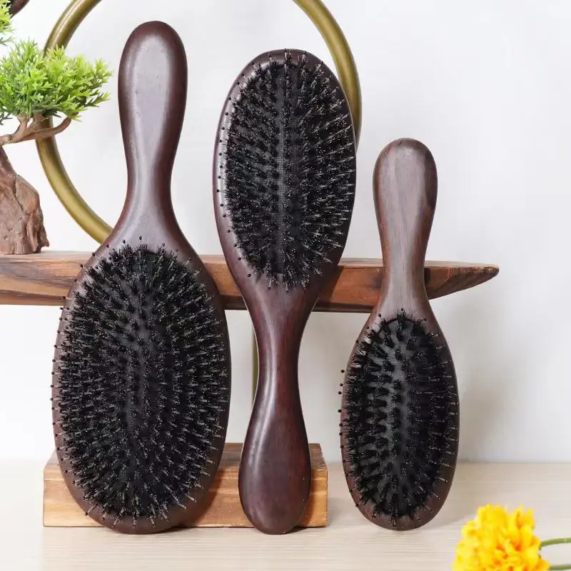 Elongated Hair Brush for Straightening & Massage
