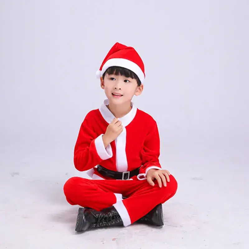 New Kids Santa Claus Red Suit Boys Girls Christmas Outfit - Image 4