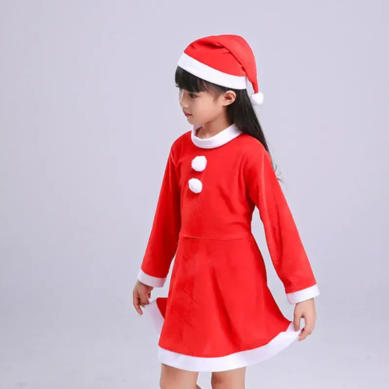 New Kids Santa Claus Red Suit Boys Girls Christmas Outfit - Image 5