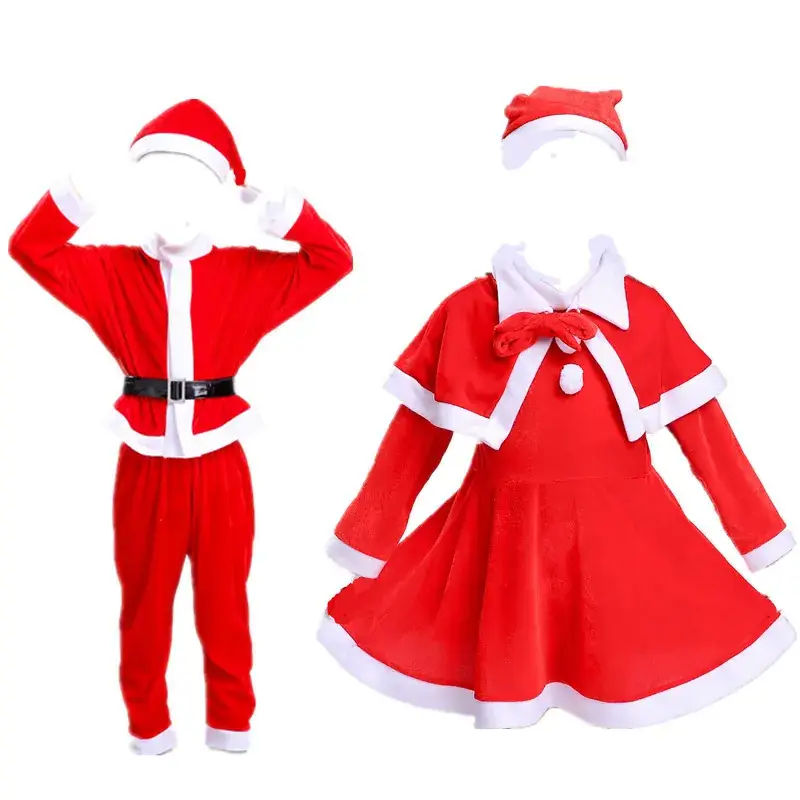New Kids Santa Claus Red Suit Boys Girls Christmas Outfit - Image 7