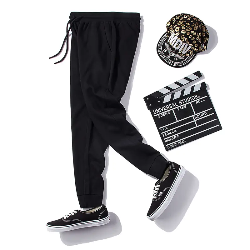 Men Grey Sweatpants Casual Loose Harem Leggings - Image 4