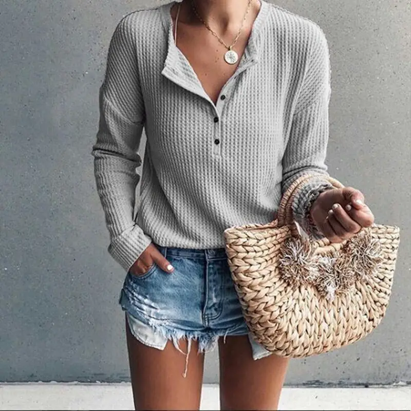Women's Black Round Neck Long Sleeve T-Shirt for Autumn Winter