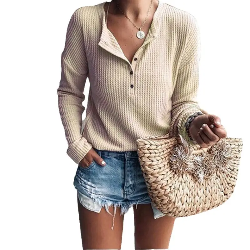 Women's Black Round Neck Long Sleeve T-Shirt for Autumn Winter