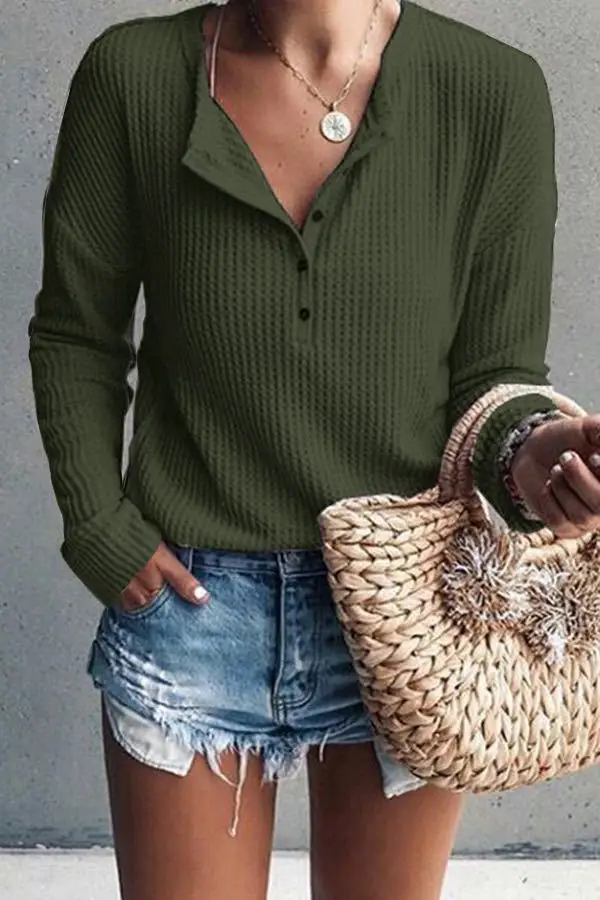 Women's Black Round Neck Long Sleeve T-Shirt for Autumn Winter
