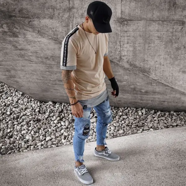 European American Cross Border Ripped Hip Hop Jeans Men — feature 3