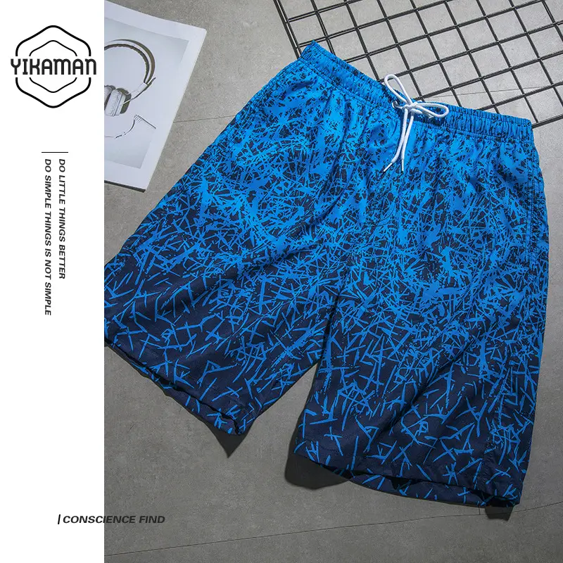 2025 Summer Men Digital Print Beach Shorts Large
