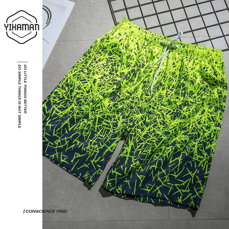 2025 Summer Men Digital Print Beach Shorts Large
