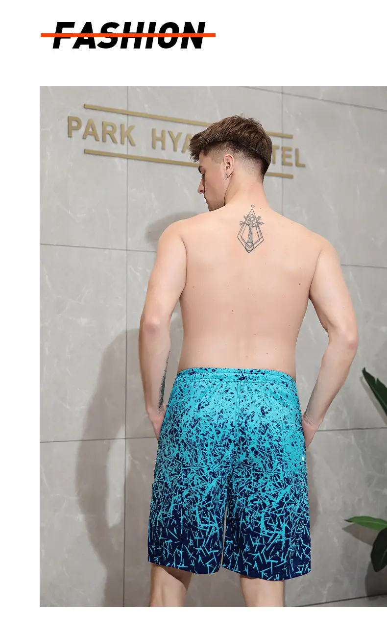 2025 Summer Men Digital Print Beach Shorts Large — feature 14