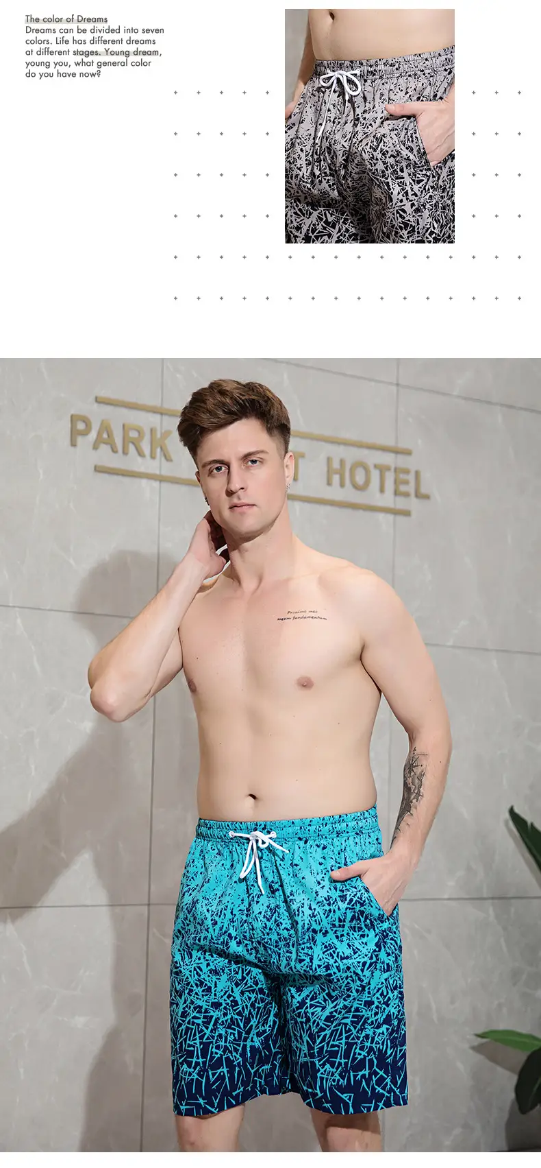 2025 Summer Men Digital Print Beach Shorts Large — feature 5