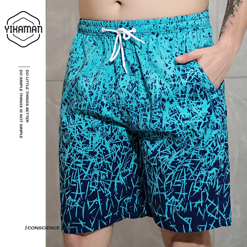 2025 Summer Men Digital Print Beach Shorts Large