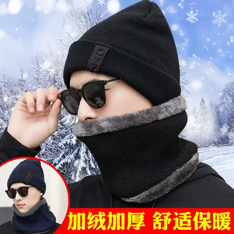Men Wool Fleece Lined Winter Hat with Fleece Toe Cap - Image 18