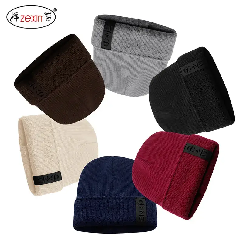 Men Wool Fleece Lined Winter Hat with Fleece Toe Cap - Image 20