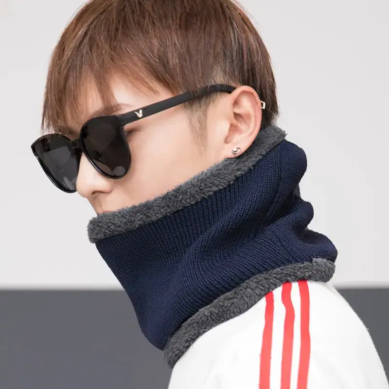 Men Wool Fleece Lined Winter Hat with Fleece Toe Cap - Image 11