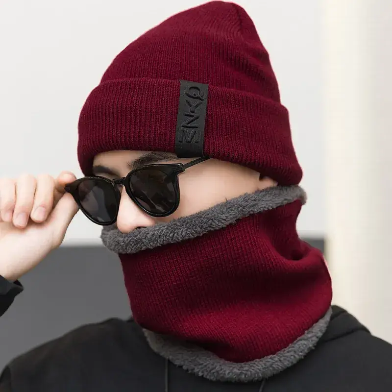 Men Wool Fleece Lined Winter Hat with Fleece Toe Cap - Image 13
