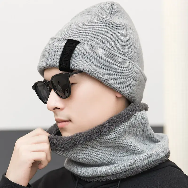Men Wool Fleece Lined Winter Hat with Fleece Toe Cap - Image 15