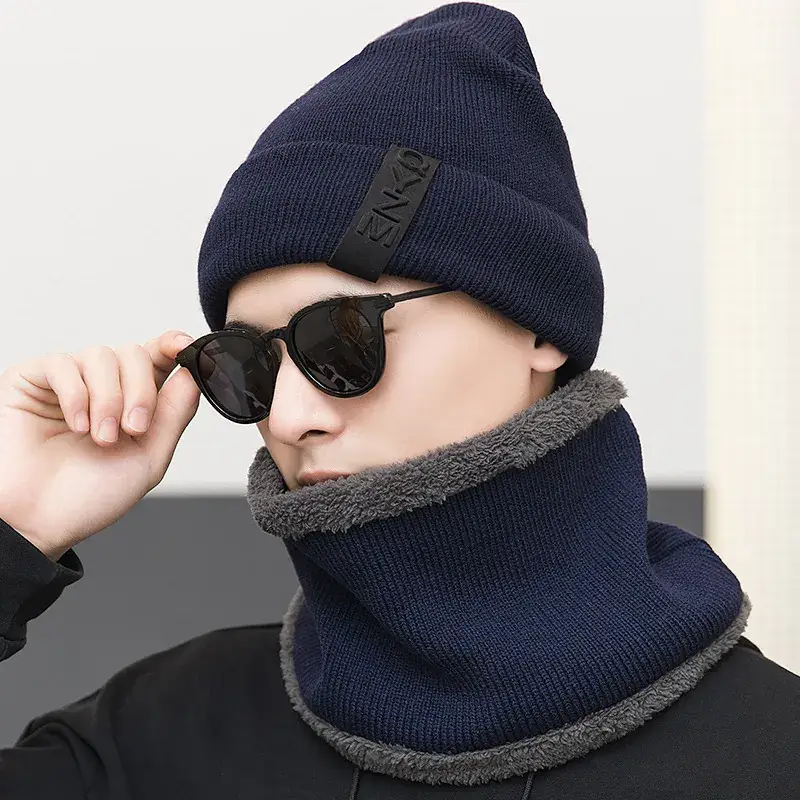 Men Wool Fleece Lined Winter Hat with Fleece Toe Cap - Image 16