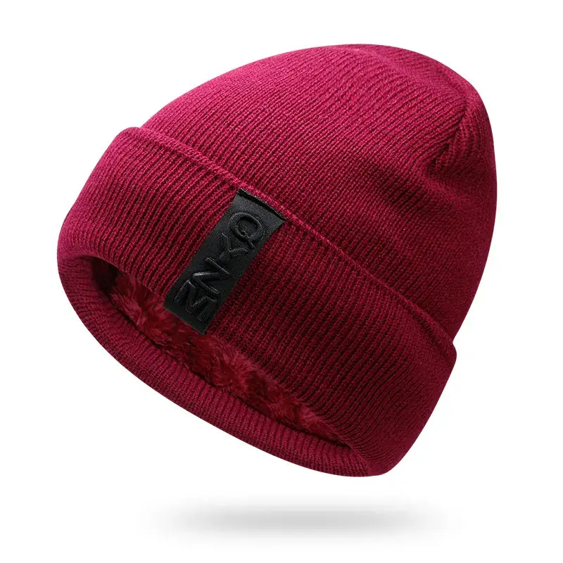 Men Wool Fleece Lined Winter Hat with Fleece Toe Cap - Image 2