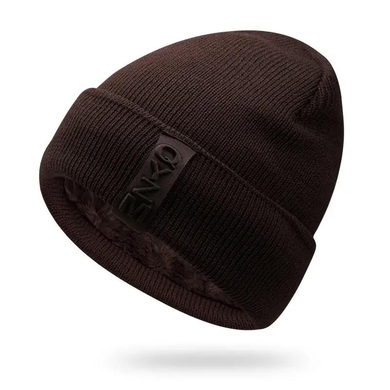 Men Wool Fleece Lined Winter Hat with Fleece Toe Cap - Image 3