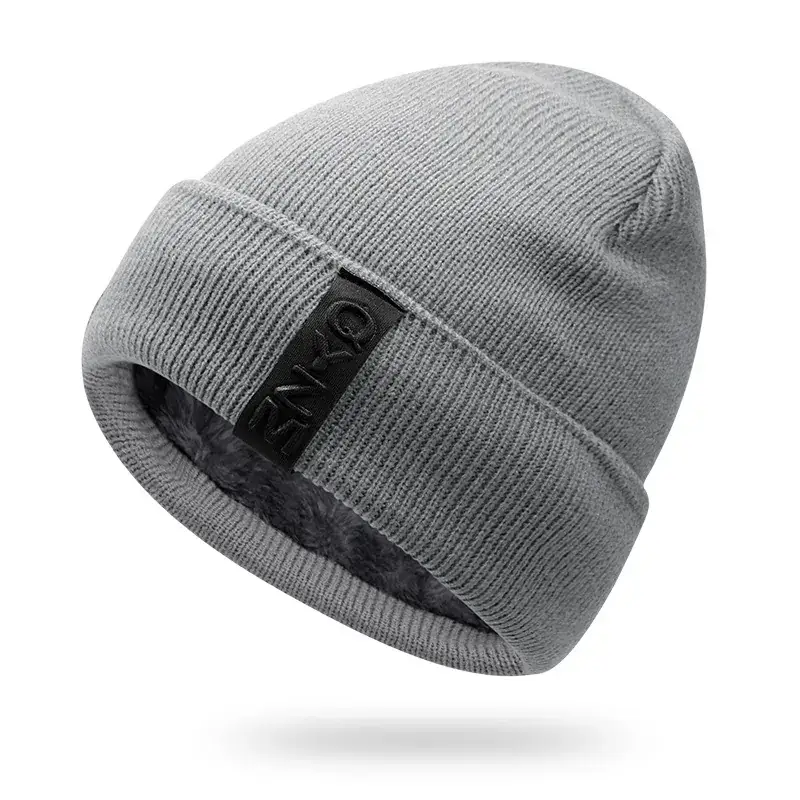 Men Wool Fleece Lined Winter Hat with Fleece Toe Cap - Image 4