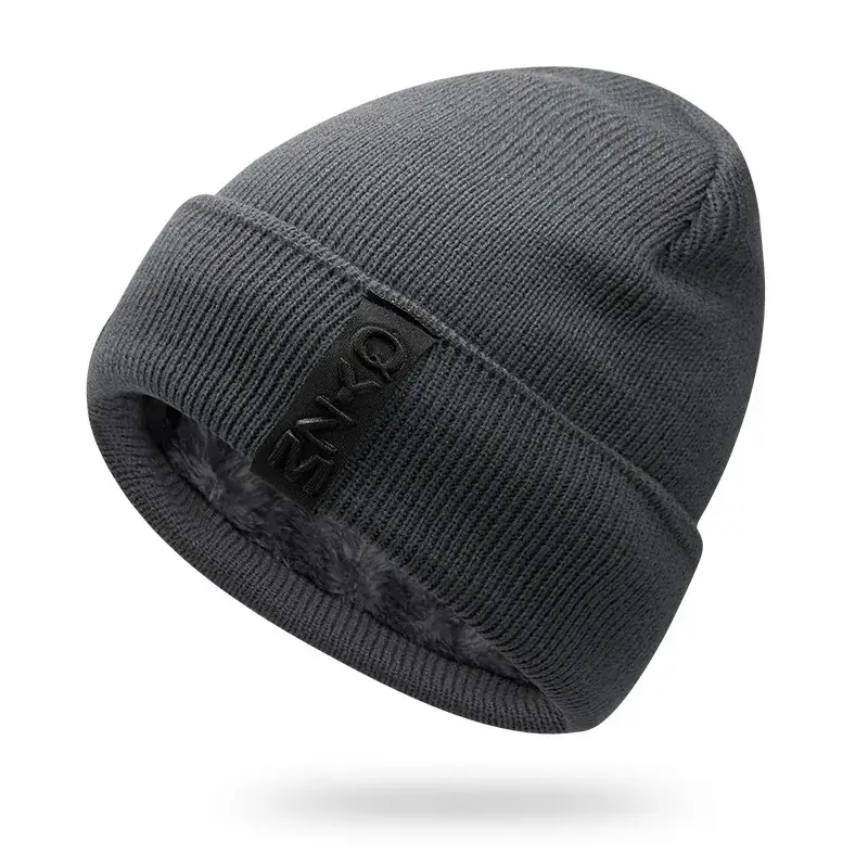 Men Wool Fleece Lined Winter Hat with Fleece Toe Cap - Image 5