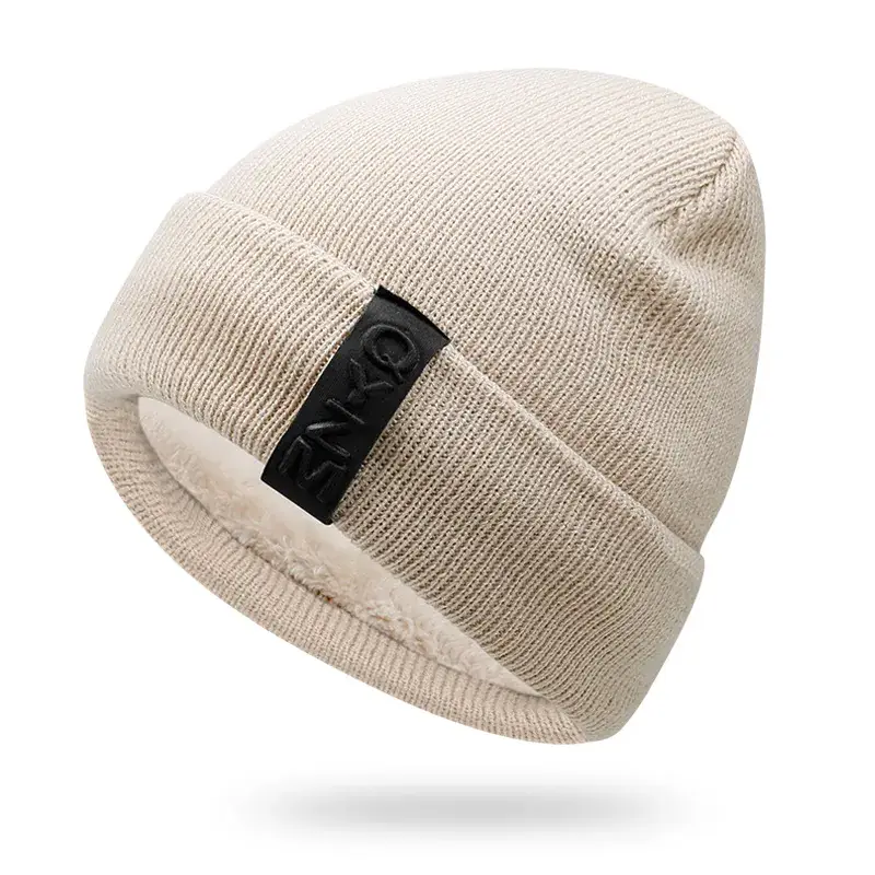 Men Wool Fleece Lined Winter Hat with Fleece Toe Cap - Image 6