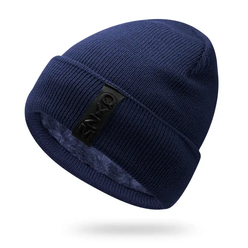 Men Wool Fleece Lined Winter Hat with Fleece Toe Cap - Image 7