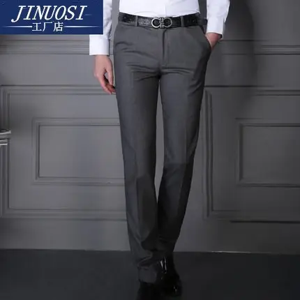 Men's Black Slim Fit Western Pants Autumn