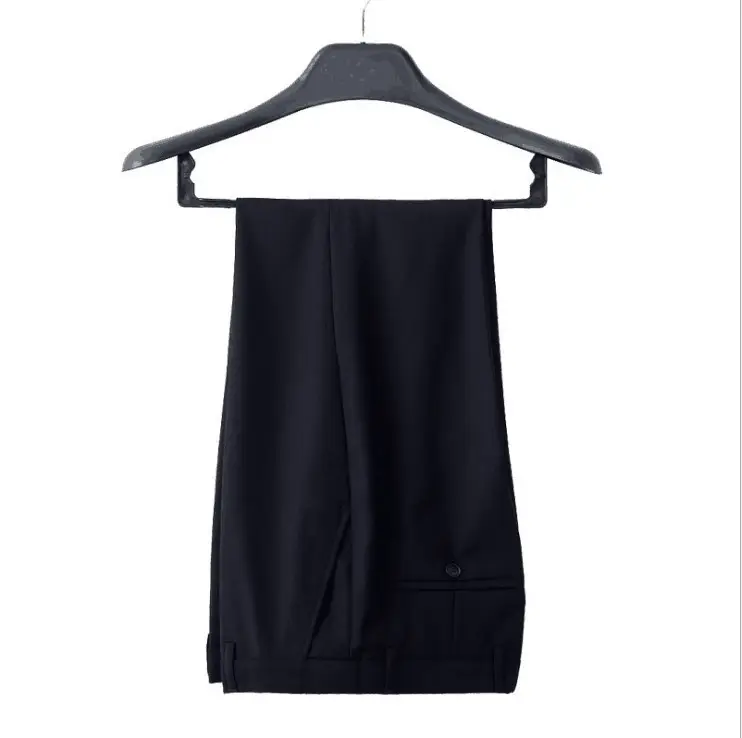 Men's Black Slim Fit Western Pants Autumn