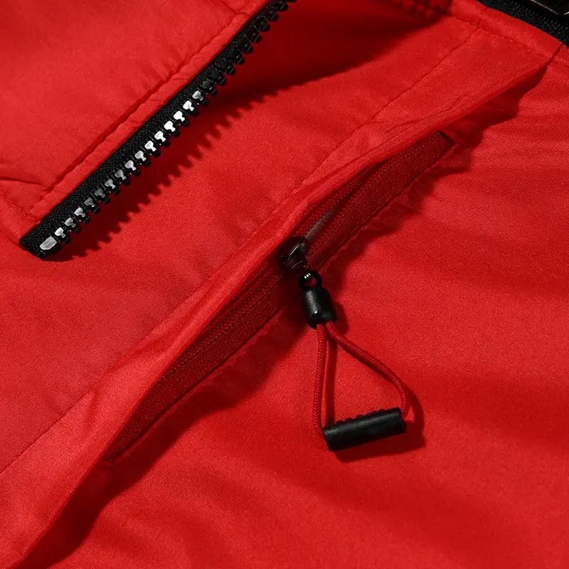 Red Men's Zip Front Double Layer Vest - Image 4
