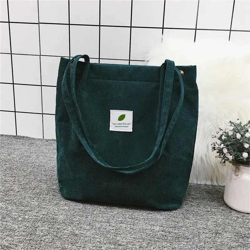 Green Corduroy Shoulder Crossbody Bag Women - Image 5