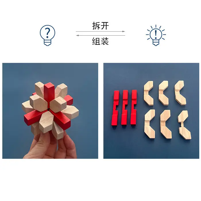 Wooden Kong Ming Lock Toy Set for Kids - Image 109