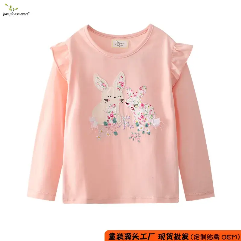 Girls' Pink Long Sleeve T-Shirt Round Neck - Image 2
