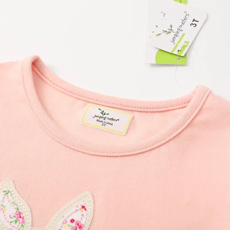 Girls' Pink Long Sleeve T-Shirt Round Neck - Image 5