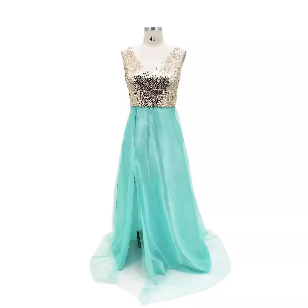 Explosion Sequined Sleeveless Dress Black Long - Image 6