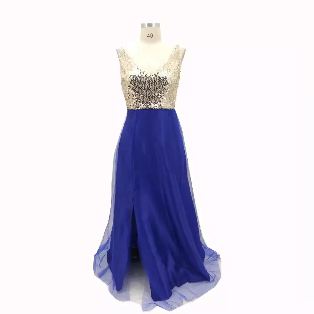Explosion Sequined Sleeveless Dress Black Long - Image 7