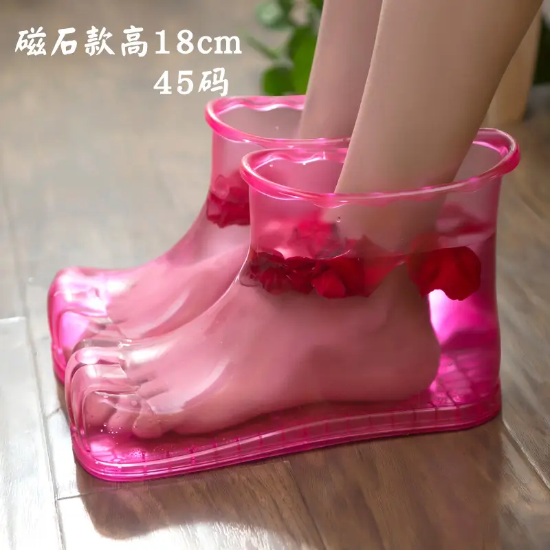 Foot Soaking Shoes Foot Bath Shoes Men's Home Bathroom Household Acupoint Massage Slippers Winter Cotton Slippers Women's Foot Soaking Shoes Foot Washing Basin