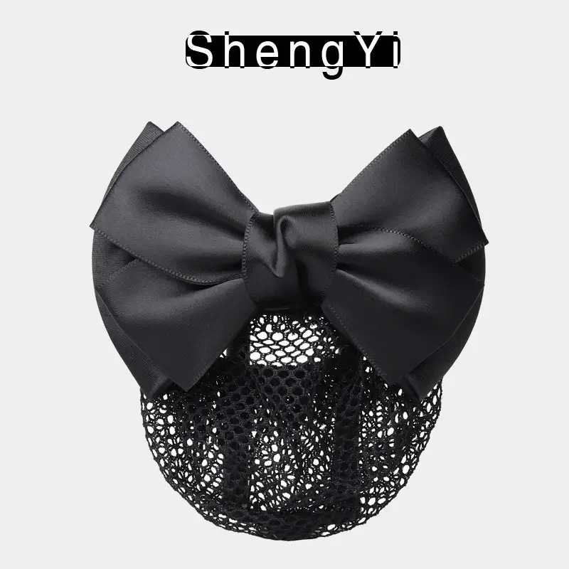Professional Lady Net Hair Net with Bow for Nurses, Bankers, Hotel Clubs - Image 2
