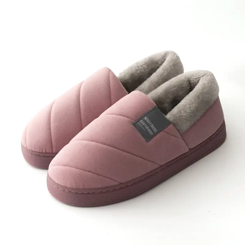 Winter Cotton Slippers Men's plus size Thick-soled Heel Warm Indoor Household Maomao Cotton Shoes for the Elderly Women's Winter - Image 3