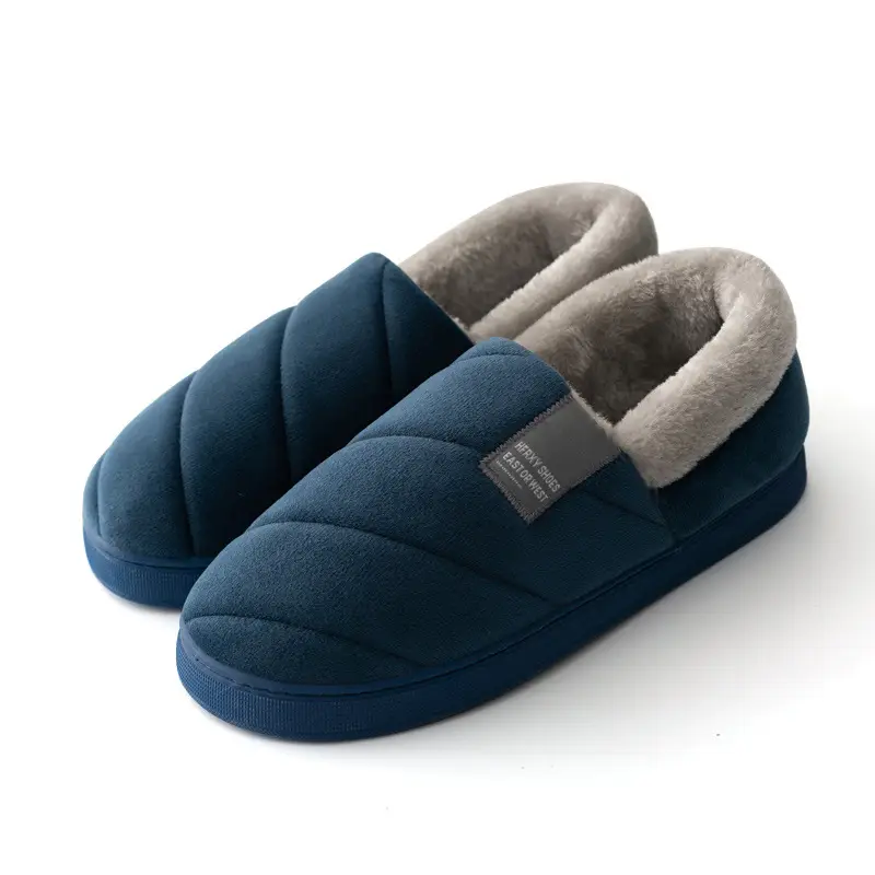Winter Cotton Slippers Men's plus size Thick-soled Heel Warm Indoor Household Maomao Cotton Shoes for the Elderly Women's Winter - Image 4