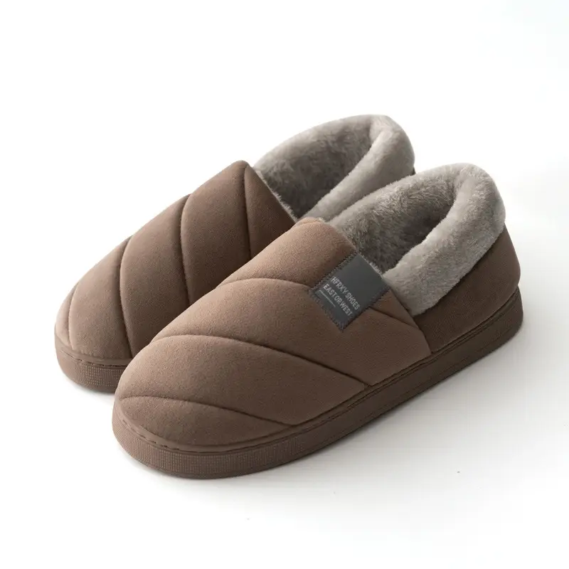 Winter Cotton Slippers Men's plus size Thick-soled Heel Warm Indoor Household Maomao Cotton Shoes for the Elderly Women's Winter - Image 6