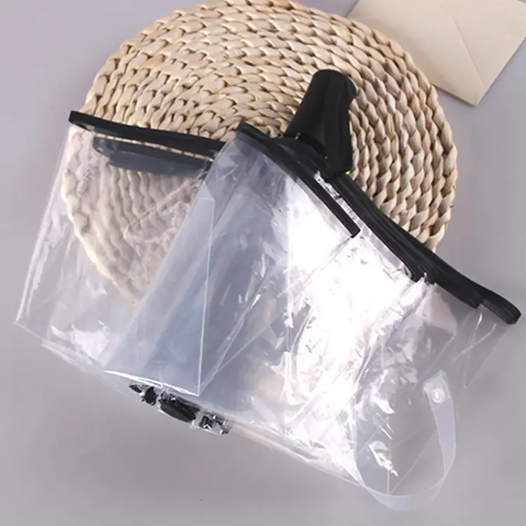 Automatic Transparent Umbrella Small Fresh Folding Three-fold Edge Color Handle - Image 6