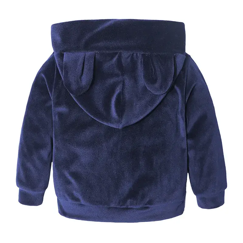 2025 Kids Velvet Hoodie Pants Set Black Korean Style - Image 21