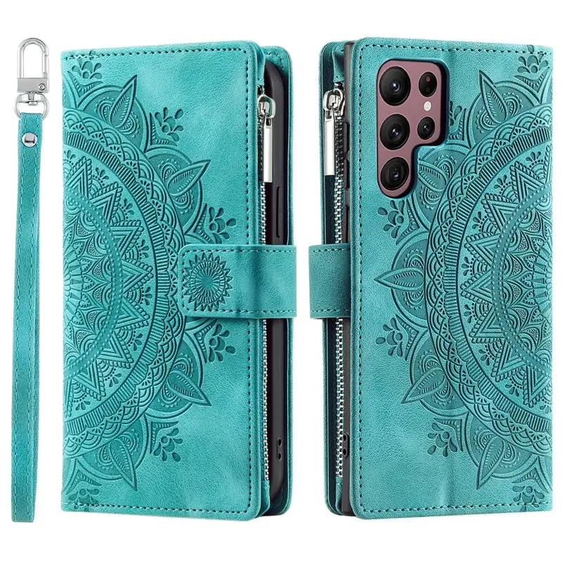 Purple Sunflower Leather Phone Case for Samsung S25 Ultra - Image 4