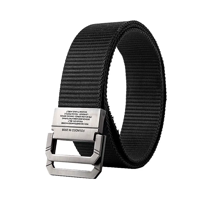 Men's Nylon Belt Double Ring Buckle 3 Colors
