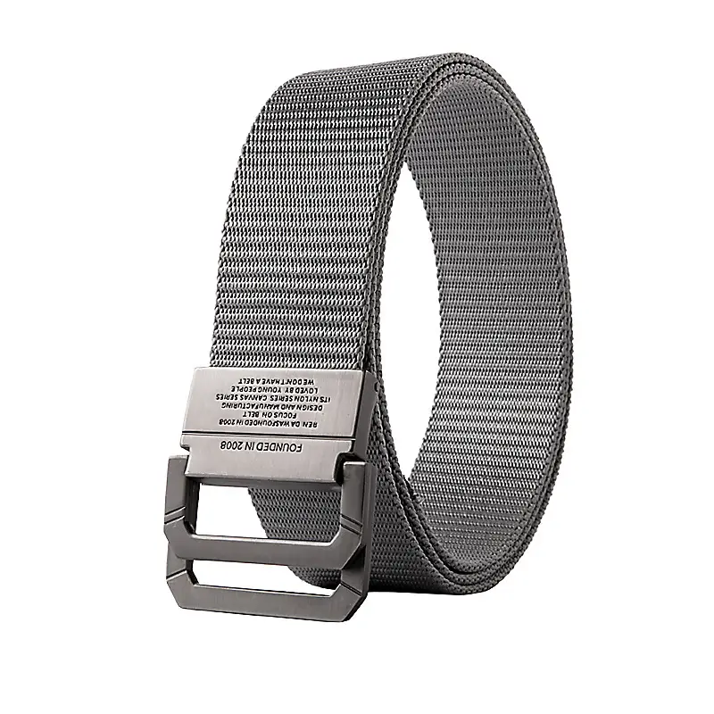 Men's Nylon Belt Double Ring Buckle 3 Colors - Image 2